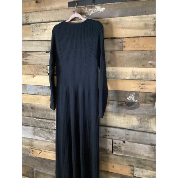 Marine layer Jade MIDI Sweater Dress Black Size XL - Picture 7 of 7